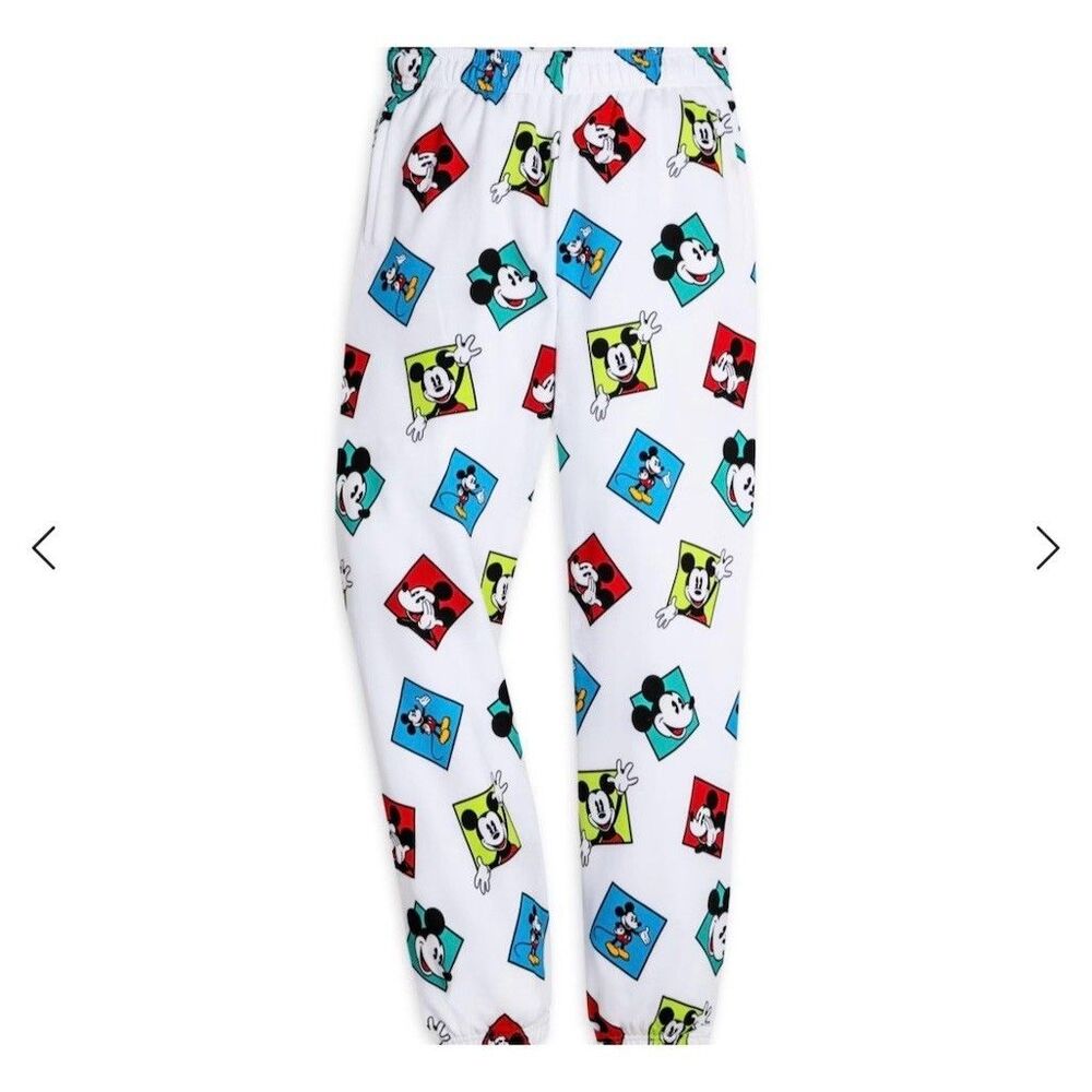 Disney Mickey Mouse Jogger Pants Womens 3XL Multicolor All-Over Print NEW